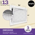 thumbnail image 2 of Simply Filters 12x24x4 MERV 13, MPR 1500, AC Furnace HVAC Air Filter (2 Pack), 2 of 8