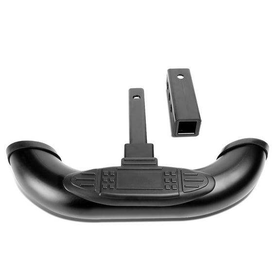 DNA Motoring For 1.25" / 2" Receiver Black Trailer Towing Tailgate Class-3 Tow Hitch Cover Rear Step Bar Guard