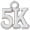 Silver, variant on Delight Jewelry Silver-tone 5 K Run - Large Goldtone Crystal Initial - A - Charm Necklace, 17.5" 2"