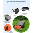 thumbnail image 3 of Ataucjin Push Lawn Sweeper,26 inch Width Enhanced 4-Brush System, 7 ft Capacity Heavy Duty Steel Frame, Ideal for Yard and Garden Cleanup, 3 of 6