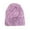 Purple, variant on Winter Thick Solid Color Flipped Brim Knit Hat - Casual Warm Pull-On Head-Covering Versatile Cold Weather Cap for Adults,Winter Hats for Women ,Size:One Size