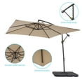 thumbnail image 5 of CHYVARY 8.2 x 8.2ft Outdoor Patio Offset Hanging Cantilever Umbrella with a Base for Deck, Poolside and Garden,Sand Brown, 5 of 7