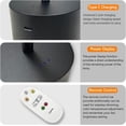 thumbnail image 2 of Lámparas de mesa inalámbricas Hapfish, lámpara LED de escritorio recargable de 8000 mAh con control remoto, 3 modos de color, luces modernas a batería para dormitorio, oficina y comedor., 2 of 4