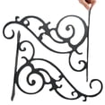 thumbnail image 5 of Soporte decorativo, diseño exquisito, resistente a la oxidación, de hierro fundido, colgador de pared para comederos de pájaros, cestas colgantes, linternas marroquíes, jardineras, elegantes ganchos, 5 of 5