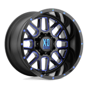 XD Series by KMC Wheels Grenade 18X9 5X127.00 Satin Black MilLED W/ Blue Tinted Clear Coat (-12 Mm) Wheel Rim