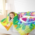 thumbnail image 4 of jejeloiu Watercolor Tie-Dye Full Size Comforter Sets,Vintage Flowers Floral Bedding Sets For Teens 3pcs, 4 of 8