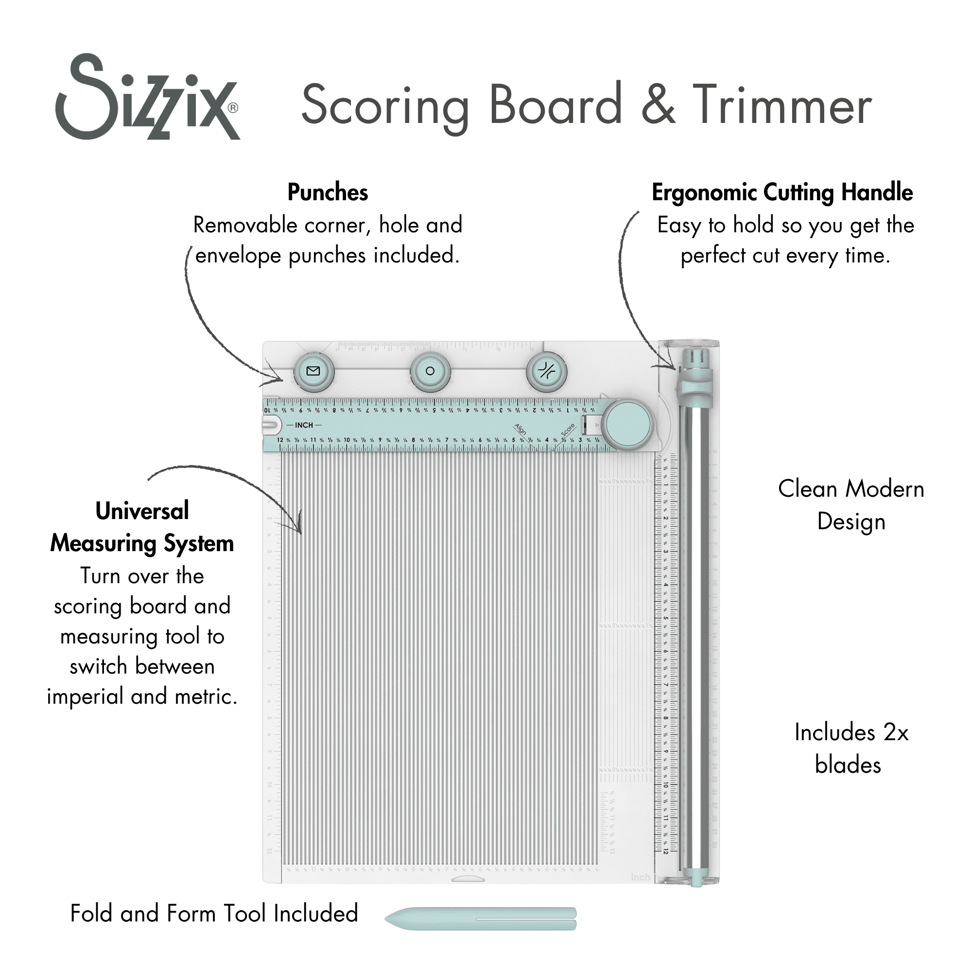 Sizzix Scoring Board & Trimmer: 3D Boxes, Envelopes, Trimming