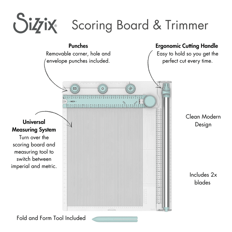 Sizzix Scoring Board & Trimmer: 3D Boxes, Envelopes, Trimming