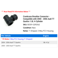 thumbnail image 2 of Crankcase Breather Connector - Compatible with 2000 - 2006 Audi TT Quattro 1.8L 4-Cylinder 2001 2002 2003 2004 2005, 2 of 2