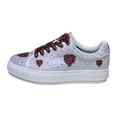 thumbnail image 3 of Women's Cuce White Chicago Bears Crystal Team Logo Sneakers, 3 of 3