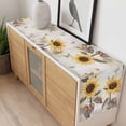 thumbnail image 4 of Sunflower Table Runner - 60 Inch Long, Kitchen Dining Table Runner Dresser Scarves, Farmhouse Plant Retro Butterfly Yellow Floral Farmhouse Decor for Coffee Tables Wedding Party Banquet, 4 of 8