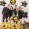 thumbnail image 4 of Globos Wclliuchi Happy New Year 2026 Black Gold 45 cm, 4 of 7