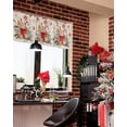 thumbnail image 4 of Christmas Kitchen Curtain Valance, Gingerbread Candy Cane Window Curtain Valance Rod Pocket, 1 Panel Short Valances Window Treatment for Living Room Bedroom Bathroom Cafe Xmas Decor (54x18 Xmas Ball), 4 of 7