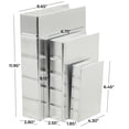 thumbnail image 3 of CosmoLiving by Cosmopolitan Faux Book Silver Faux Leather Decorative Box with Metallic Finish, 3 Count, 3 of 8