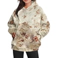 thumbnail image 1 of Health Cloth fleece-lined Amazon Autumn New Women‘s Camouflage Hoodie Maple Leaf Printed Oversized Sports Hoodie, 1 of 2