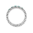 thumbnail image 3 of Created Emerald Ring 1.20 Carat (Ctw) in Sterling Silver, 3 of 6