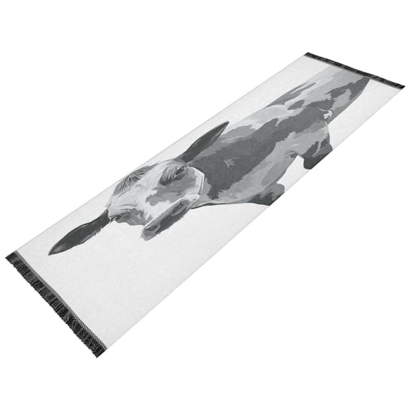 Vintage Modern Runner Rug,Non Slip Machine Washable 72"x23.5" Polyester Material Pet-Friendly Durable,Applicable to Entryway Rug Living Room Rug Use Only Black and Gray