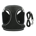 thumbnail image 2 of Flmtop Traction Rope 360 Degree Reflective Design Explosion Proof Polyester Pet Dog Chest Strap for Outdoor Black, 2 of 9