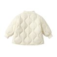 thumbnail image 5 of Girls Lightweight Quilted Padded Jacket Button Down Coat Cozy Warm Long Sleeve Outerwear for Girls Winter Outdoor Daily Wear, 5 of 6