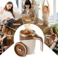 thumbnail image 4 of Auto Stirring Coffee Mug,Automatic Magnetic Stirring Coffee Mug, Magnetic Stirring Cup Rotating Home Office Travel Mixing Cups,Stainless Steel Self Mixing Mug for Coffee/Milk/Tea/Hot Chocolat, 4 of 6