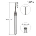 thumbnail image 2 of Uxcell 1/8" Shank 0.4mm x 3mm Diamond Film Coated Carbide Left Hand End Mill Bits 10 Pack, 2 of 6