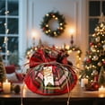 thumbnail image 1 of Christmas Velvet Apple Candy Bag | Red Wine Cloth Tote with Handle | Reusable Holiday Gift Wrap | Festive Christmas Tree Decoration | Small Gift Storage Pouch | 6.7X3.1 In, 1 of 6