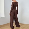 thumbnail image 6 of 1. Women's 2-Piece Long Sleeve Travel Outfit, Loose Lounge Pants Set, Casual Athletic Home Wear, 6 of 9