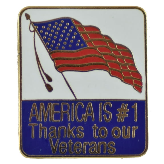 AMERICAN IS #1 HAT PIN