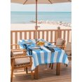thumbnail image 2 of Outdoor Tablecloth with Umbrella Hole for Patio/Picnic/Party/Camping, Blue Truck Waterproof Table Cloth Rectangle Table Cover Washable, Cartoon Striped Farmhouse Modern Art (54"x 80"), 2 of 8