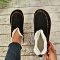 thumbnail image 5 of Kopltyrfg Boots For Women Winter Comfy Snow Boots Fur Lined Warm Slip On Ankle Booties Comfortable Walking Loafers Shoes 2025 (Black,37), 5 of 8