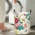 thumbnail image 5 of Zufioo Bird Butterfly Rose Print Round Dirty Clothes Basket, Waterproof Standing Dirty Clothes Bag, Suitable for Home, Bathroom, Car Trunk-Medium, 5 of 6