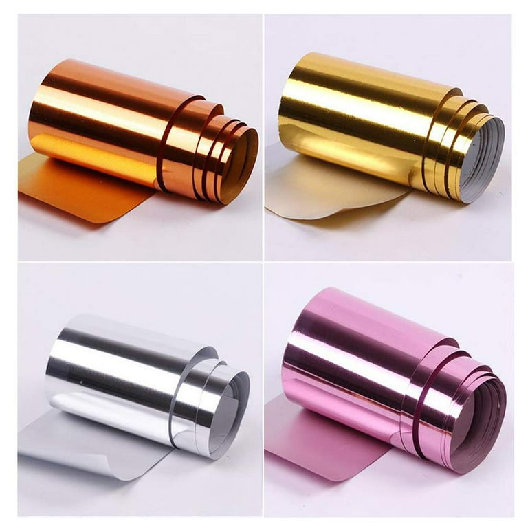  Gold Nail Foils Transfer Stickers Holographic Effect Transfer  Nail Foil Supplies Metallic Nail Art Foil Color Gold Silver Nail Foil  Transfer Stickers for Women Girls Acrylic Nails Decoration 14 Sheet 