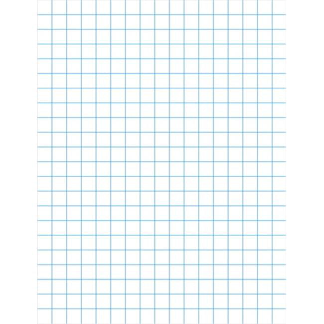 School Smart Graph Paper 500 Sheets White 8-1/2 x 11 Inches 1/2 Inch Rule 