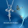 thumbnail image 2 of Coachuhhar Butterfly Cross Necklace Sterling Silver Faith Necklace Religious Pendant Cross Jewelry Gift for Women, 2 of 8