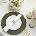 thumbnail image 4 of BalsaCircle 6 Olive Green Round 13 in Sunflower Design Matte Plastic Dinner Charger Plates Party Events Decorations, 4 of 8