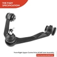 thumbnail image 5 of A-Premium Front Right Upper Control Arm with Ball Joint Compatible with Ford F-150 97-03 F-250 97-99 Expedition 97-02 Lincoln Navigator 98-02 4WD Model, 5 of 9