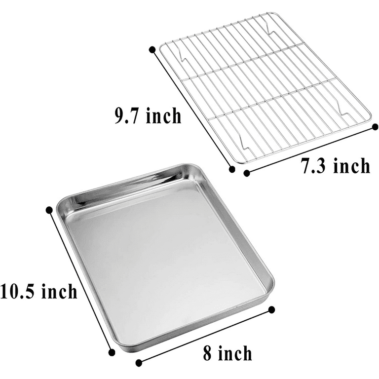 10x8 Toaster Oven COOKIE Sheet BAKING Tray Commercial Stainless Steel –  Health Craft