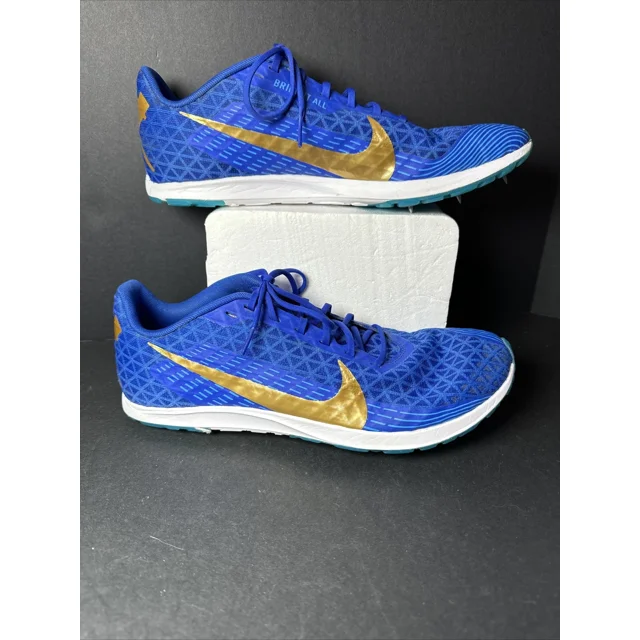 Ni - ke Ni - ke Mens Zoom Rival XC AJ0851-400 Blue & Gold Running Cleats Shoes Size 11.5