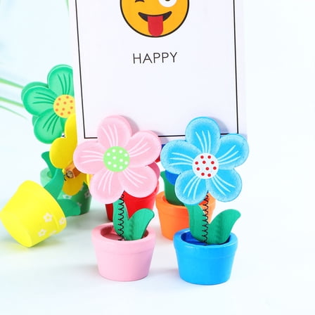 HOMEMAXS 6 Pcs Plant Decorations Wooden Note Holder Desktop Decor Child 8.70X4.00X4.00CM