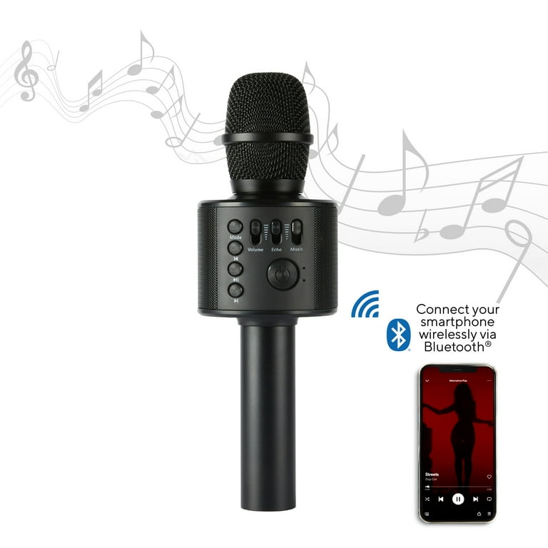 Core Innovations Wireless Bluetooth Karaoke Microphone, Built-in