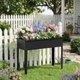 thumbnail image 3 of Barara King Medium Size Elevated Metal Raised Garden Bed with Support Legs and Drainage Holes, Outdoor Planter Box for Balcony Patio Herb Planting, Black, 3 of 8