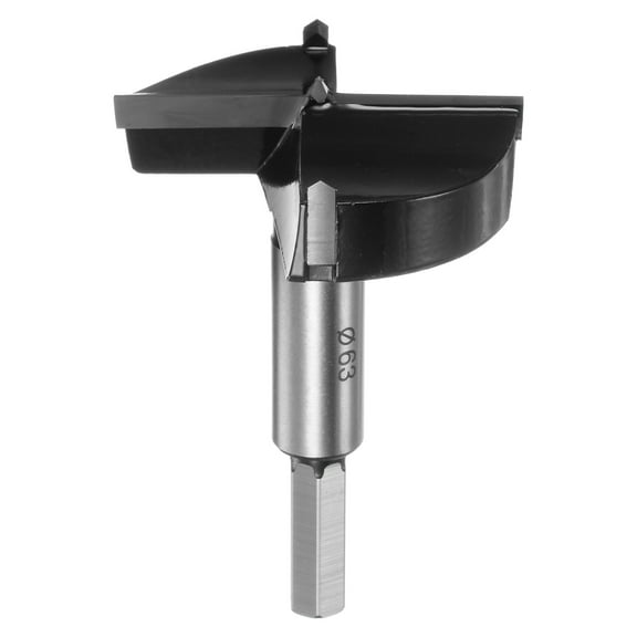 Uxcell 63mm (2-1/2") Tungsten Carbide Wood Hinge Hole Drilling Forstner Drill Bit, Black