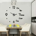 Willstar Large Wall Clock Modern Design 3D Wall Sticker Clock Silent
