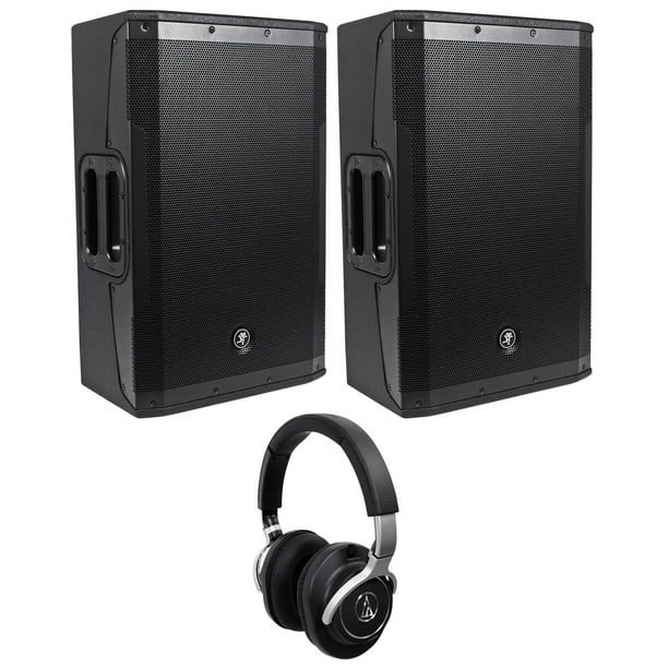 (2) Mackie SRM550 1600 Watt 12" HighDefinition Powered PA Speakers