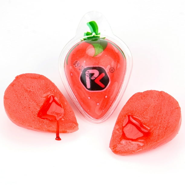 Gummy Candy 30 mm Large Jelly Filled Gummies Strawberry Candy Gummy