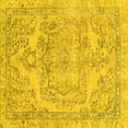 thumbnail image 1 of Ahgly Company Indoor Square Abstract Yellow Modern Area Rugs, 8' Square, 1 of 4