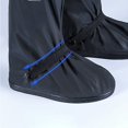 thumbnail image 4 of 1 Pair Boot Covers High-tube Dustproof Non-Slip Zipper Design Wear-resistant Shoe Protection Thickened Overshoes Rain Boot Covers Rain Accessory, 4 of 11