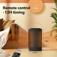 thumbnail image 3 of BN-LINK Oscillating Space Heater with Remote, 1500W Portable Electric Heater with Thermostat & Timer, Indoor Small Heater with Heating and Fan Modes for Bedroom, Office and Indoor, 3 of 8