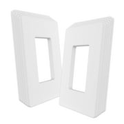 TaniaWiring 10 Pack Screwless Decorator Wall Plates, Child Safe Outlet Covers, Size 1-Gang 4.69" x 2.91", Unbreakable Polycarbonate Thermoplastic, UL Listed - White