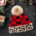 thumbnail image 5 of CC Cabin Cozy Leopard Plaid Beanie, 5 of 7